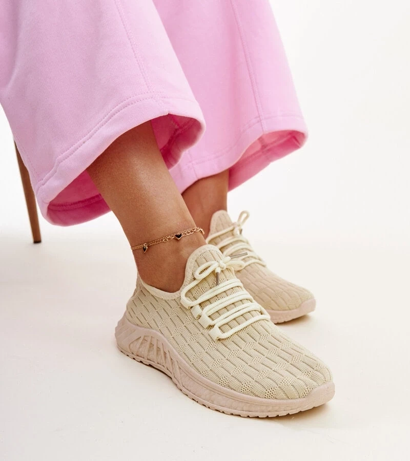 Gemre Sneakersi Milena din material bej