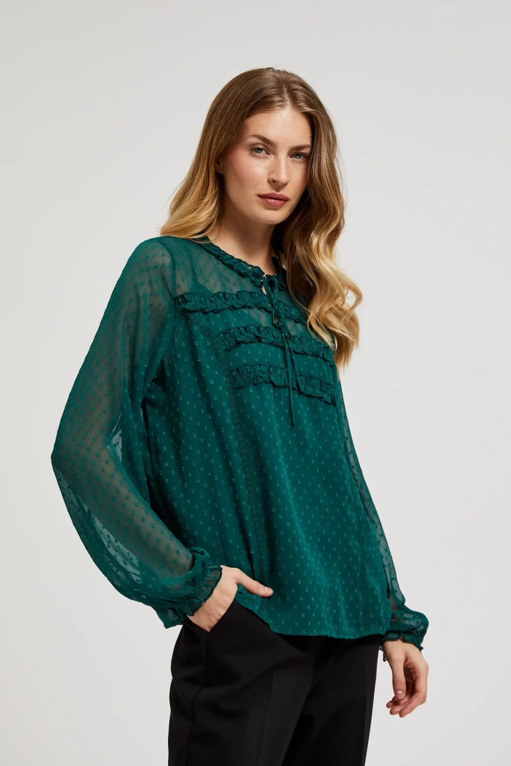 Marisse Women's Shirt Z-Ko-4546 D.Green