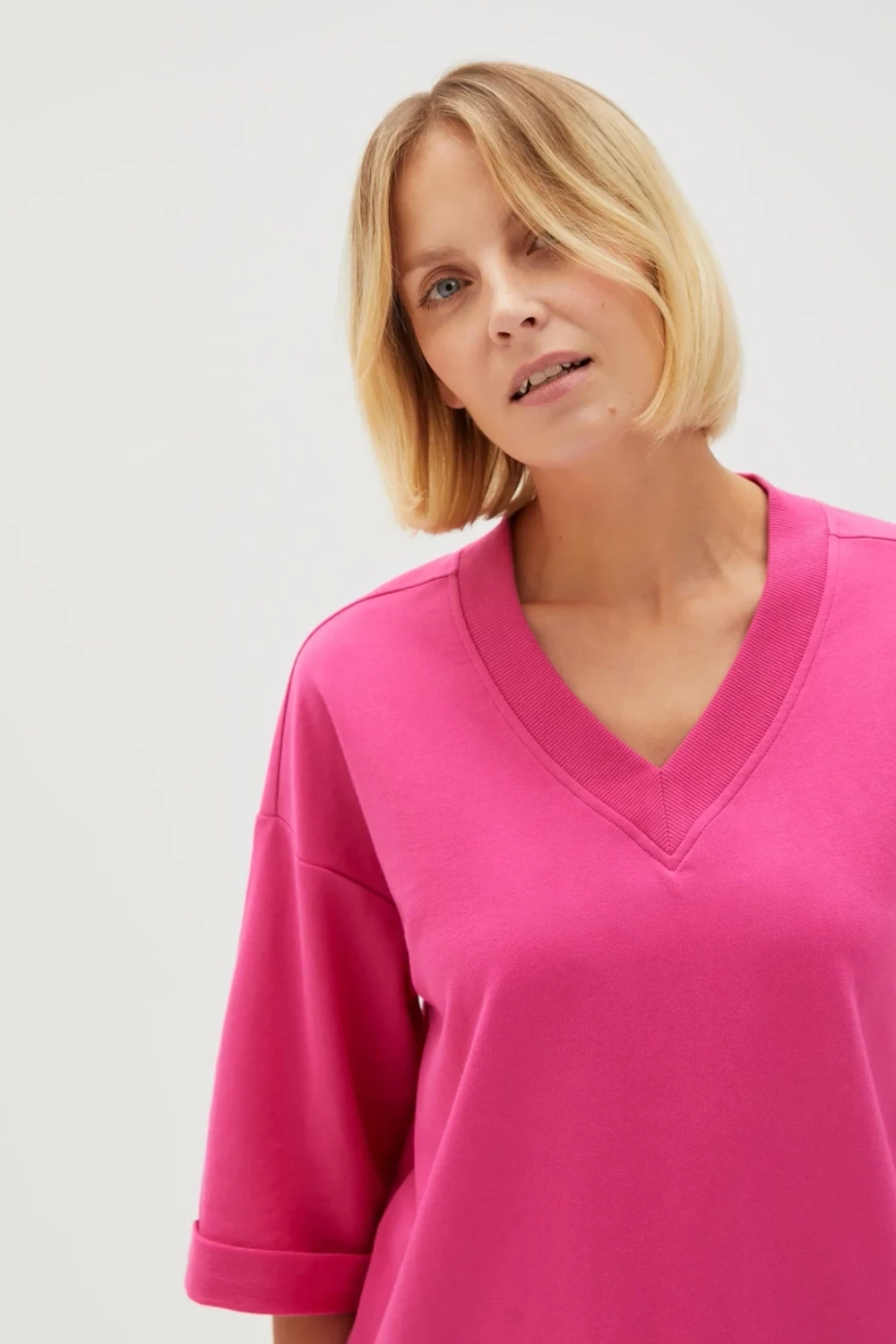 Marisse Women&#039;s Sweatshirt L-Bl-4609 Fuchsia