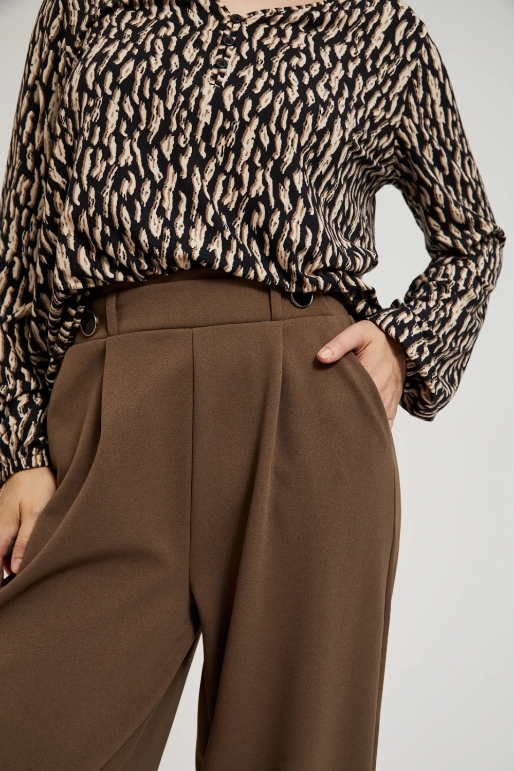 Marisse Women's Trousers Z-Sp-4510 Coffee