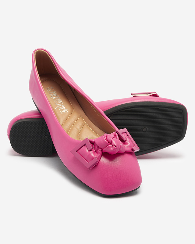Resti Women&#039;s pink ballerinas with decoration on the nose Caxien- Footwear