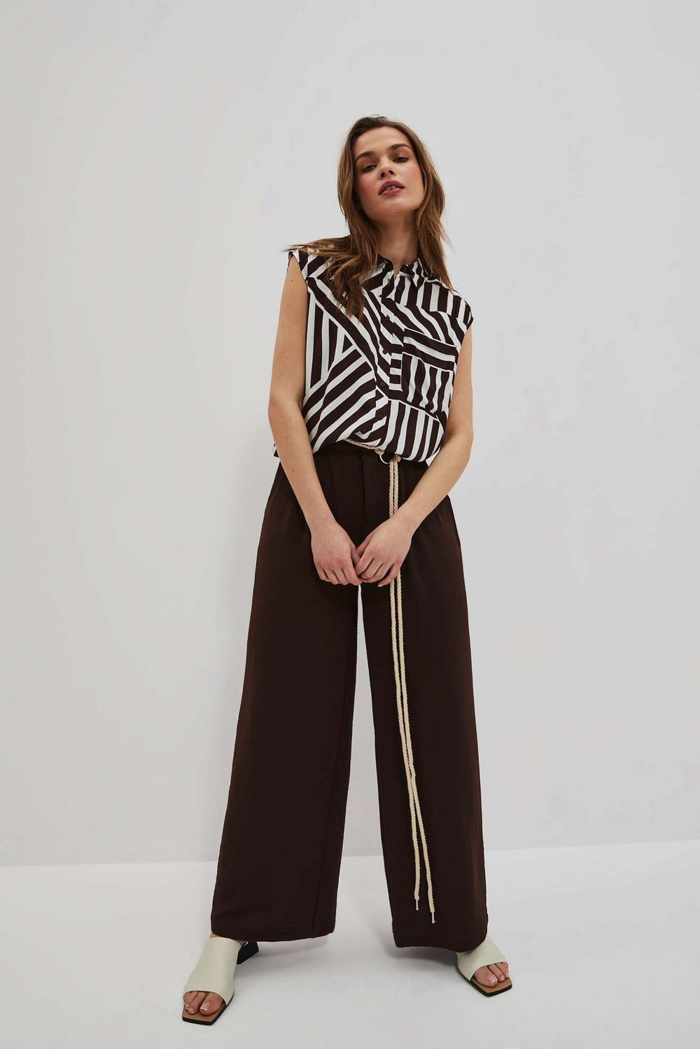 Marisse Women's Trousers L-Sp-4020 D.Oak