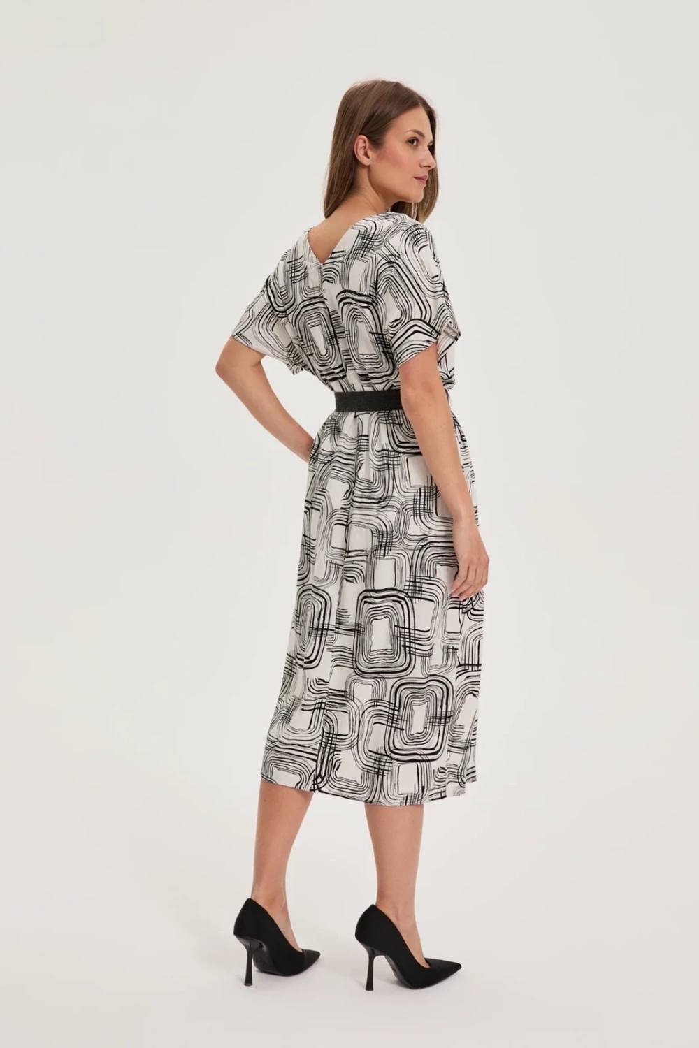 Marisse Viscose And Linen White Dress