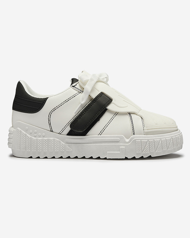 Resti Black and white women&#039;s sports shoes with rubber inserts Inika - Footwear