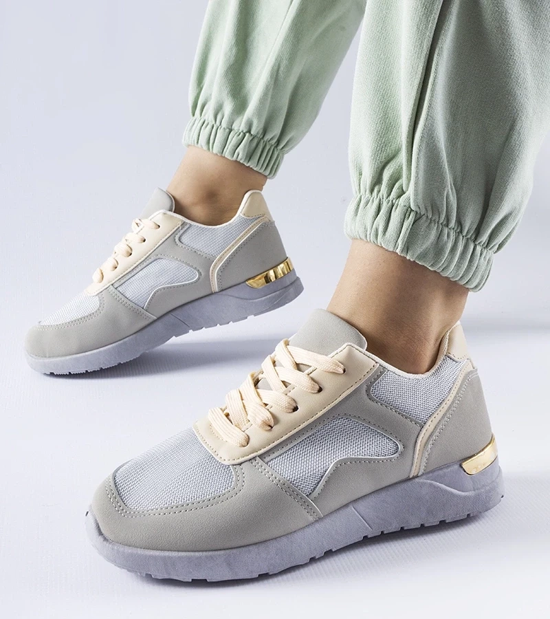 Gemre Sneakers gri din materiale combinate Gallo