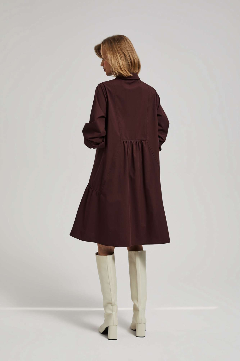 Marisse Brown Shirt Dress