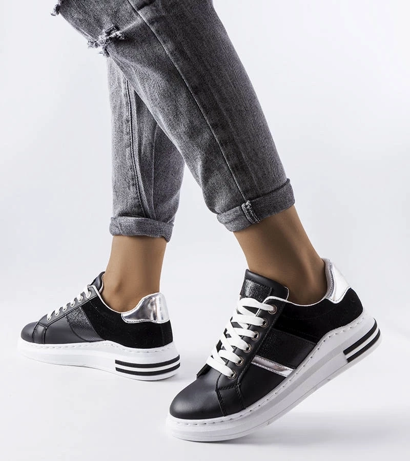 Gemre Adidași negri cu inserții Deans