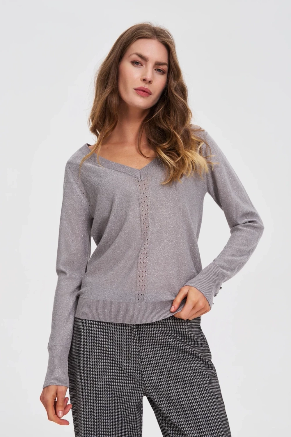Marisse WOMEN'S SWEATER Z-SW-4807 L.GREY MEL