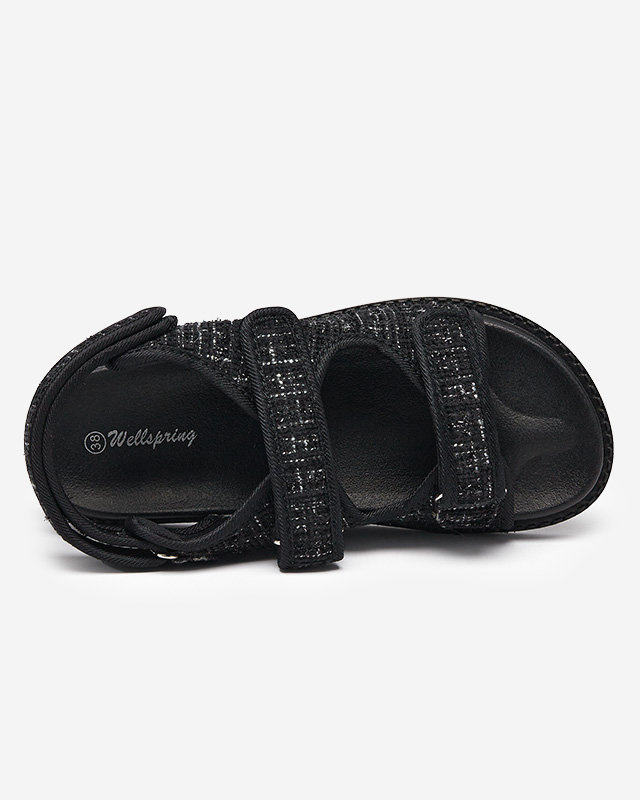 Resti Black women&#039;s fabric sandals Desotty- Footwear