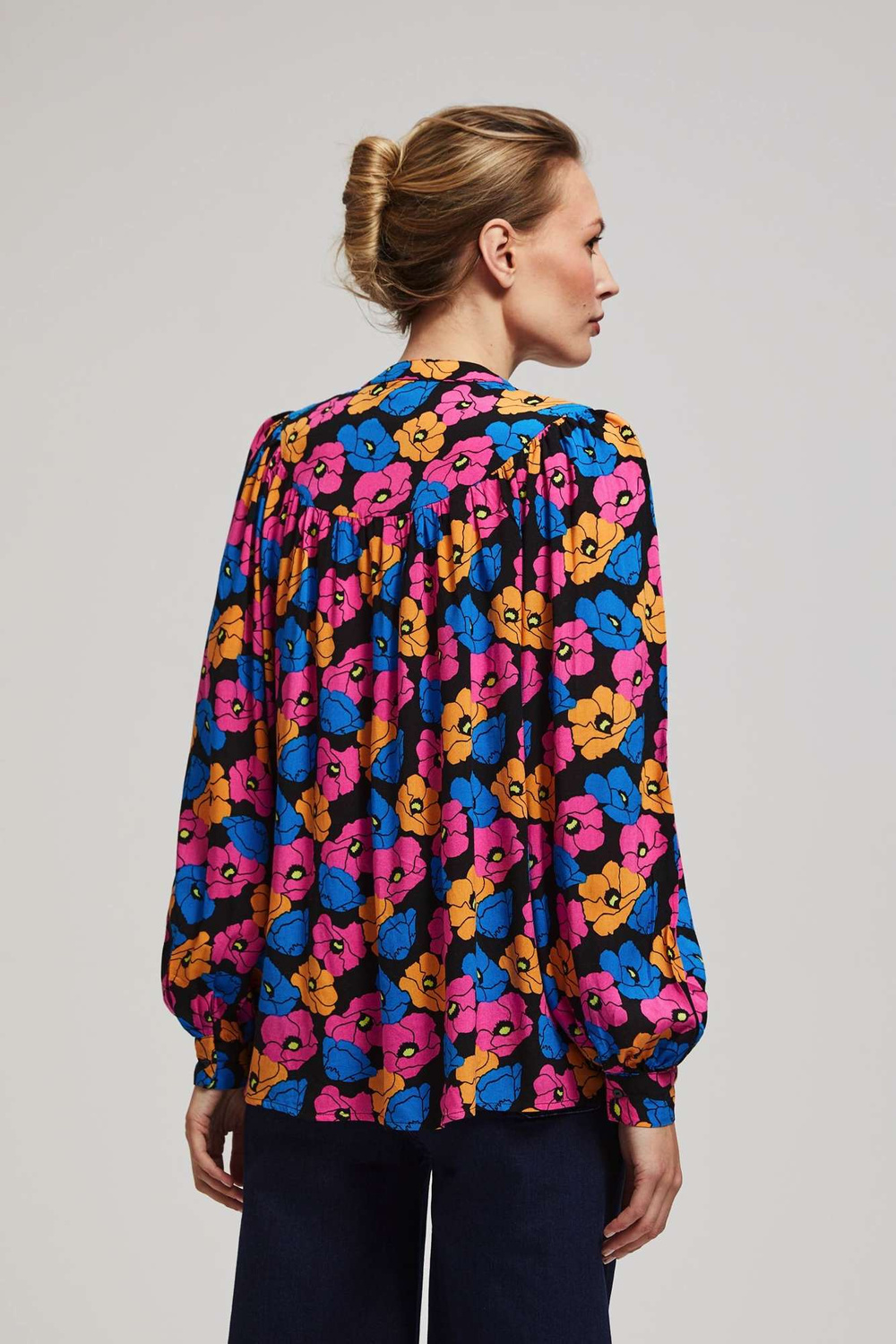 Marisse Black Floral Shirt