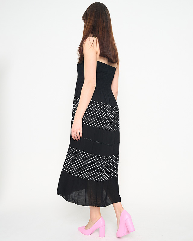 Resti Black polka dot maxi skirt PLUS SIZE - Clothing