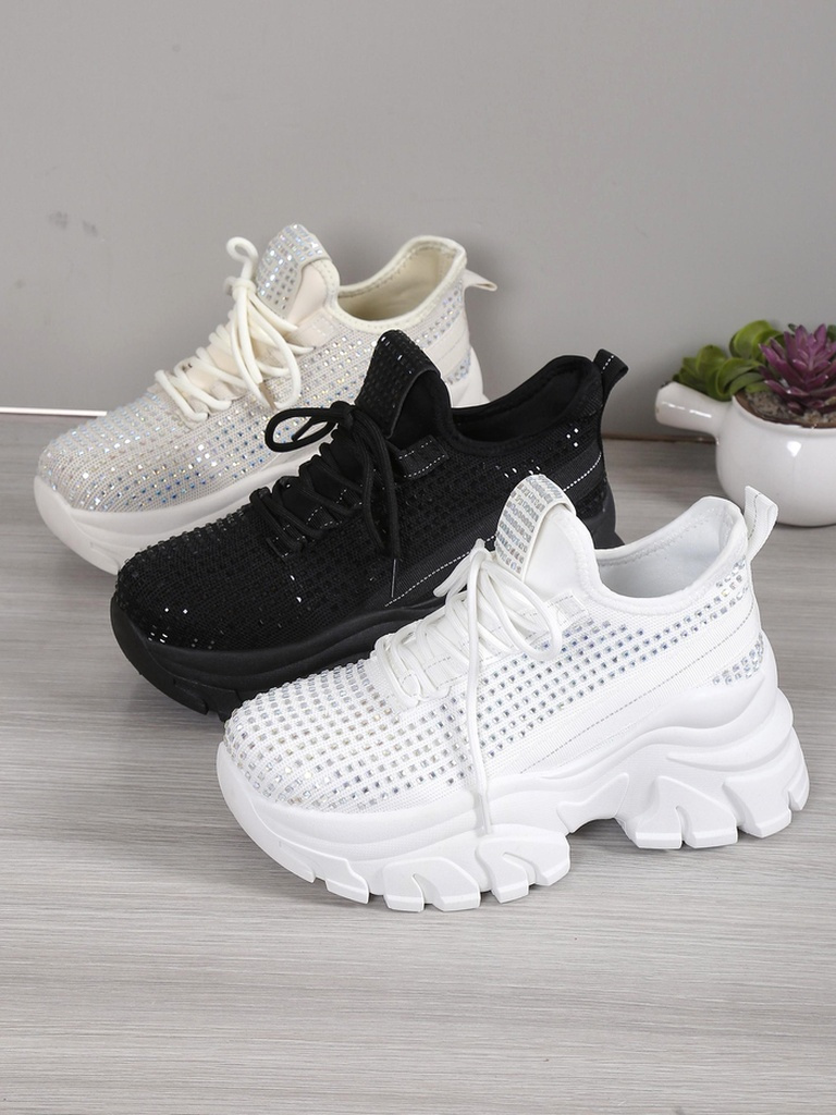 Resti Women&#039;s sporty sneakers with rhinestones Blysco