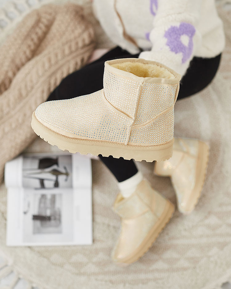 Resti Women&#039;s short boots a&#039;la snow boots with zircons Eritat
