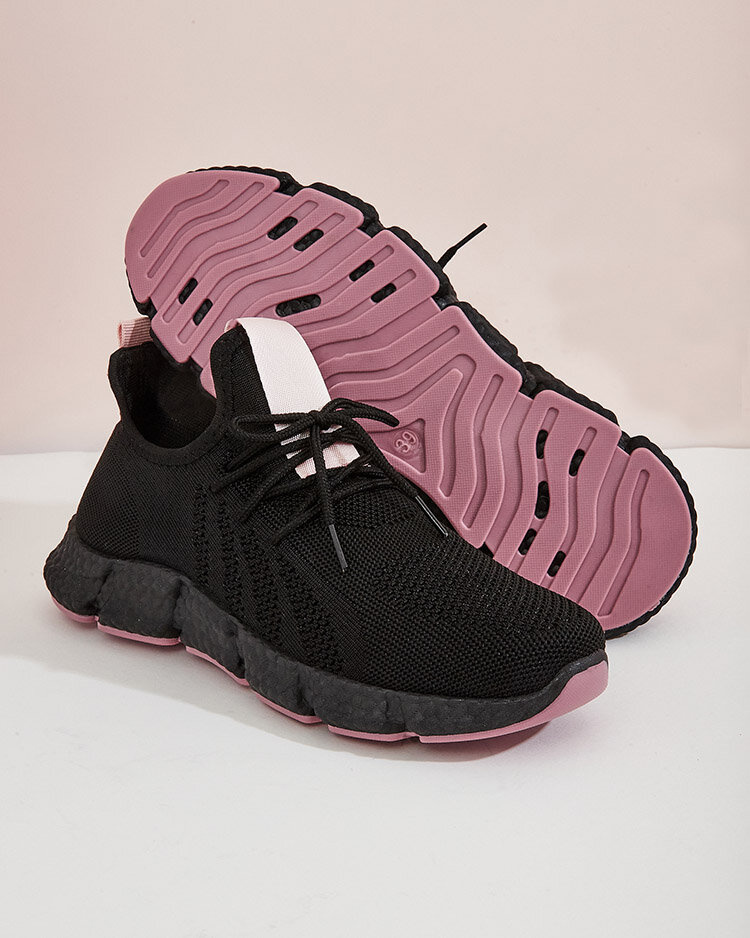 Resti Black and pink women&#039;s sports shoes Bommgi - Footwear