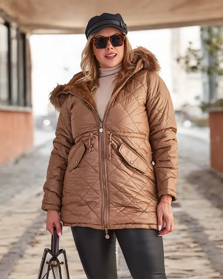 Resti Women's double-sided jacket in brown