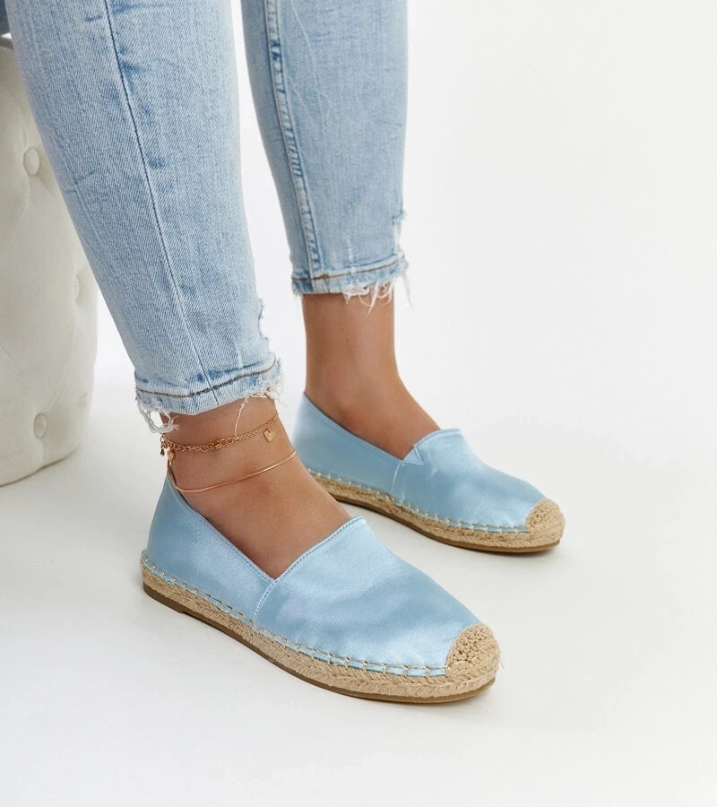 Gemre Espadrile albastre cu luciu pe platforma Caithlin
