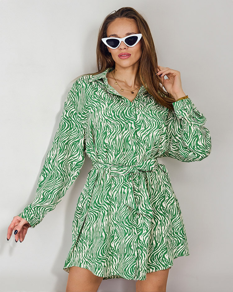 Resti women's mini dress in a'la zebra pattern