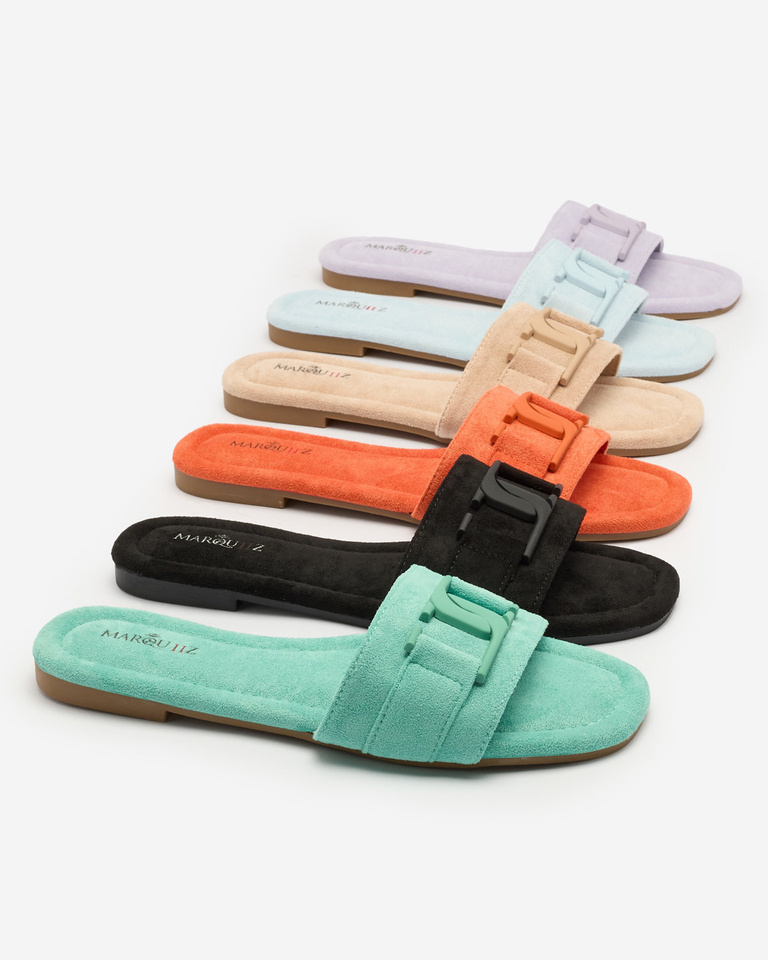 Resti Royalfashion Purple women&#039;s flip-flops with buckle Rydr