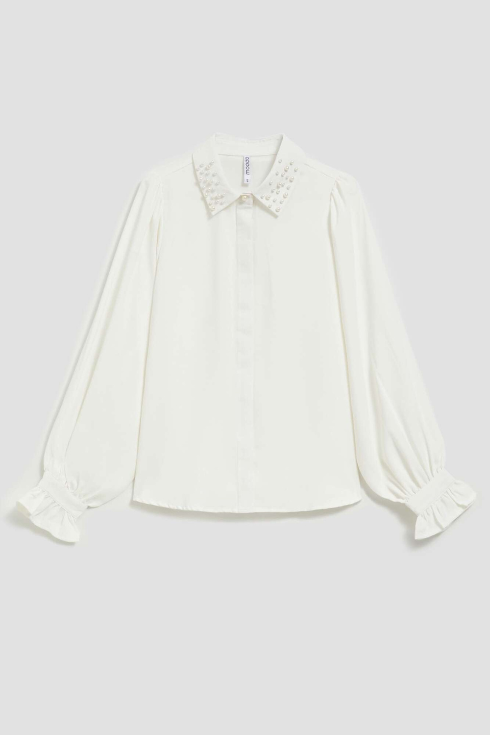 Marisse Shirt With A Decorative Pearl Collar