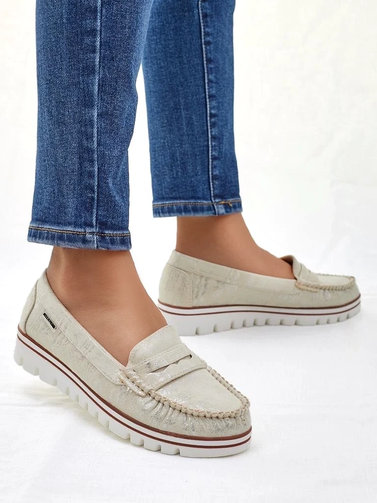 Resti Womens eco suede moccasins Bellisse