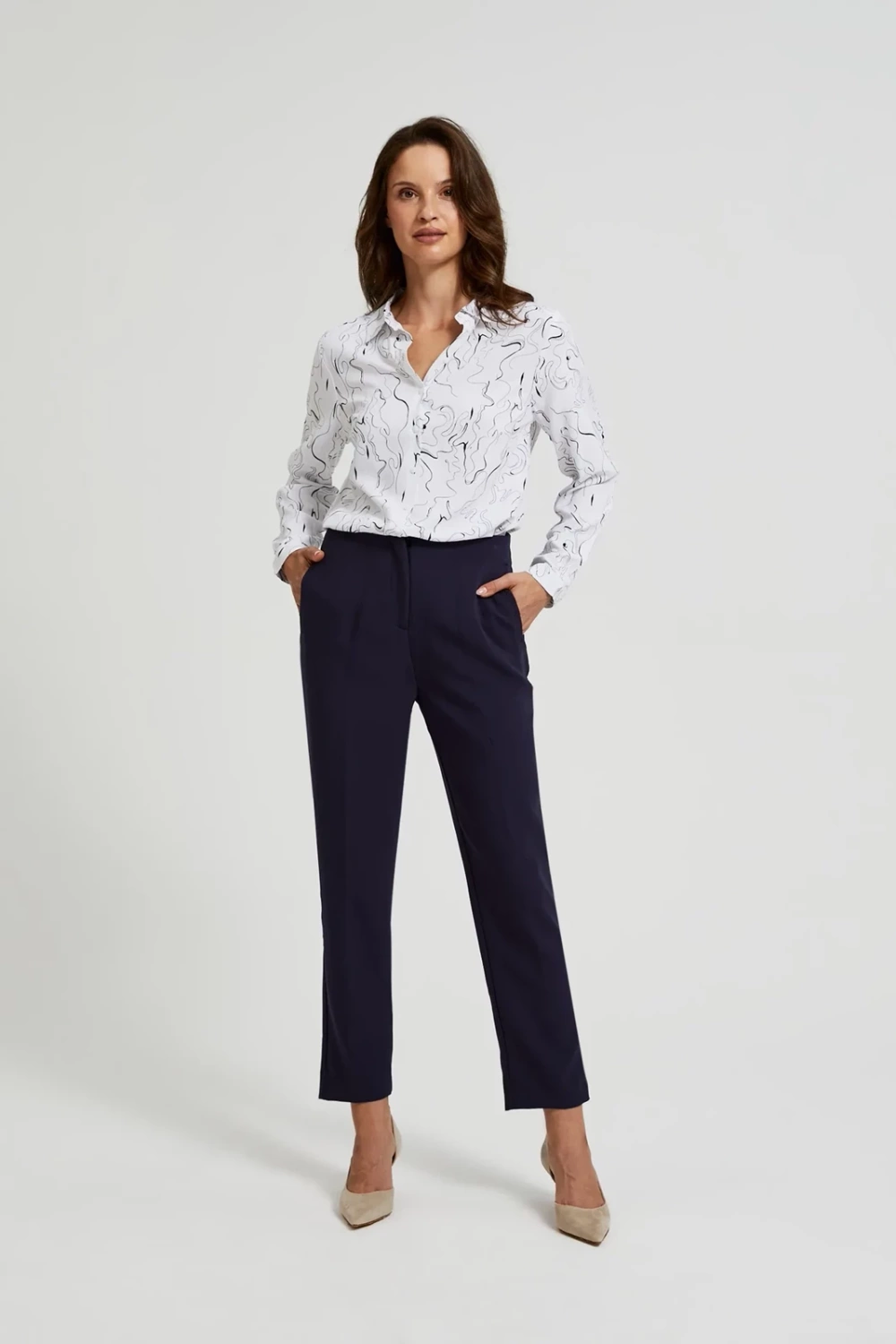 Marisse Women's Trousers Z-Sp-4513 Navy