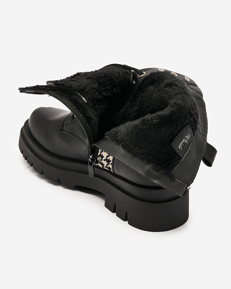 Resti Black women&#039;s boots with Zatafel pepite insert