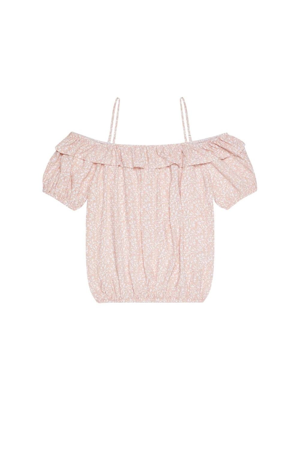 Marisse Cold Arms Shirt With Ruffles L-Ko-3750 L.Terra Cotta