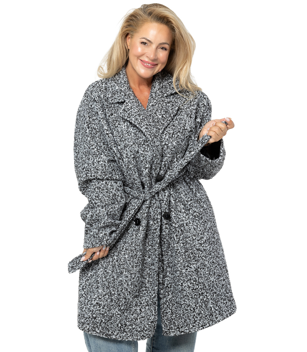 Pri Women's TEDDY boucle fabric bear coat