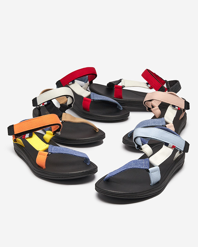 Resti Women's blue fabric sandals Ojo- Footwear