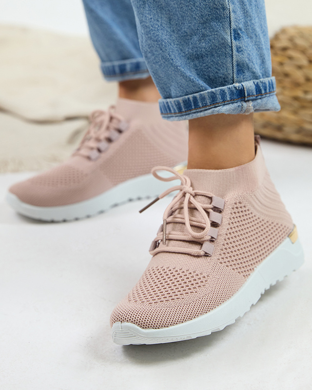 Resti Women&#039;s Pink Bamggy Fabric Sports Shoes - Footwear