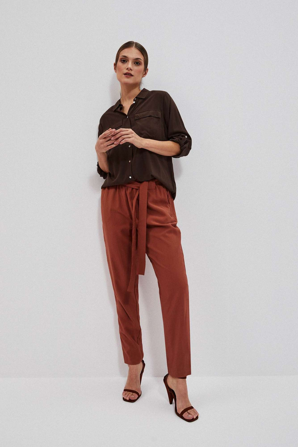 Marisse Women's Trousers L-Sp-4012 Brown