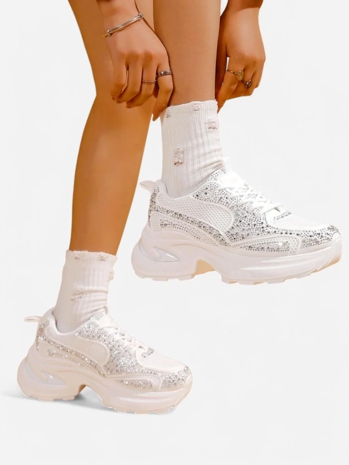 Resti Women's sporty sneakers with rhinestones Bloss