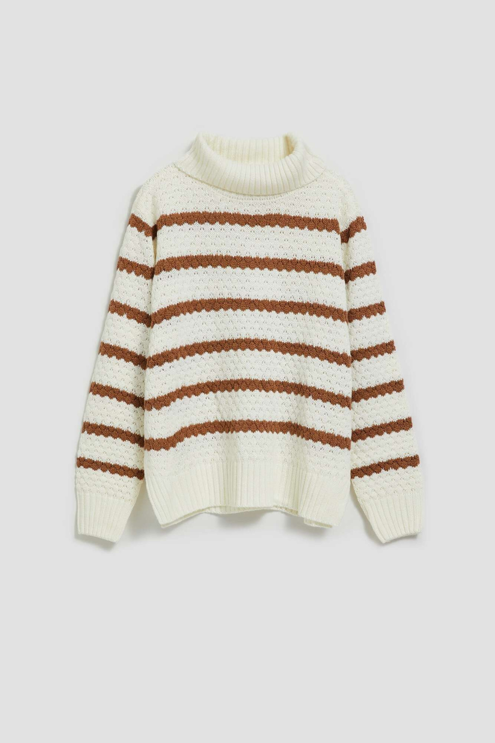 Striped turtleneck sweater