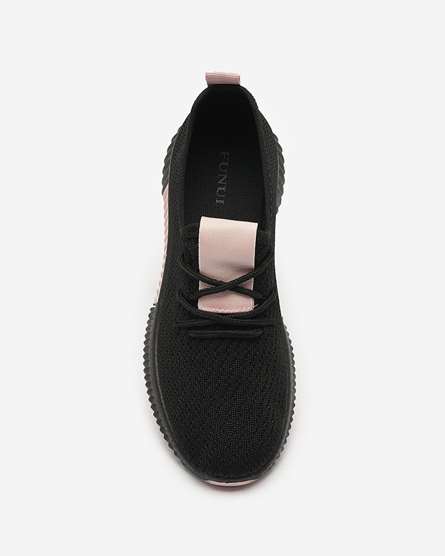 Resti Black women&#039;s sports shoes with pink inserts Keteti - Footwear