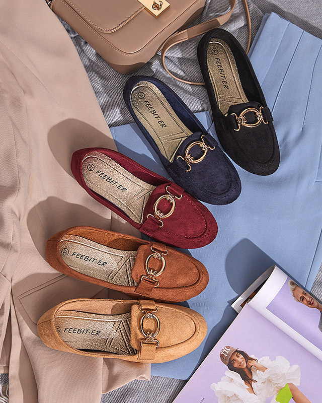 Resti Eco-suede navy blue Brussi loafers - Footwear