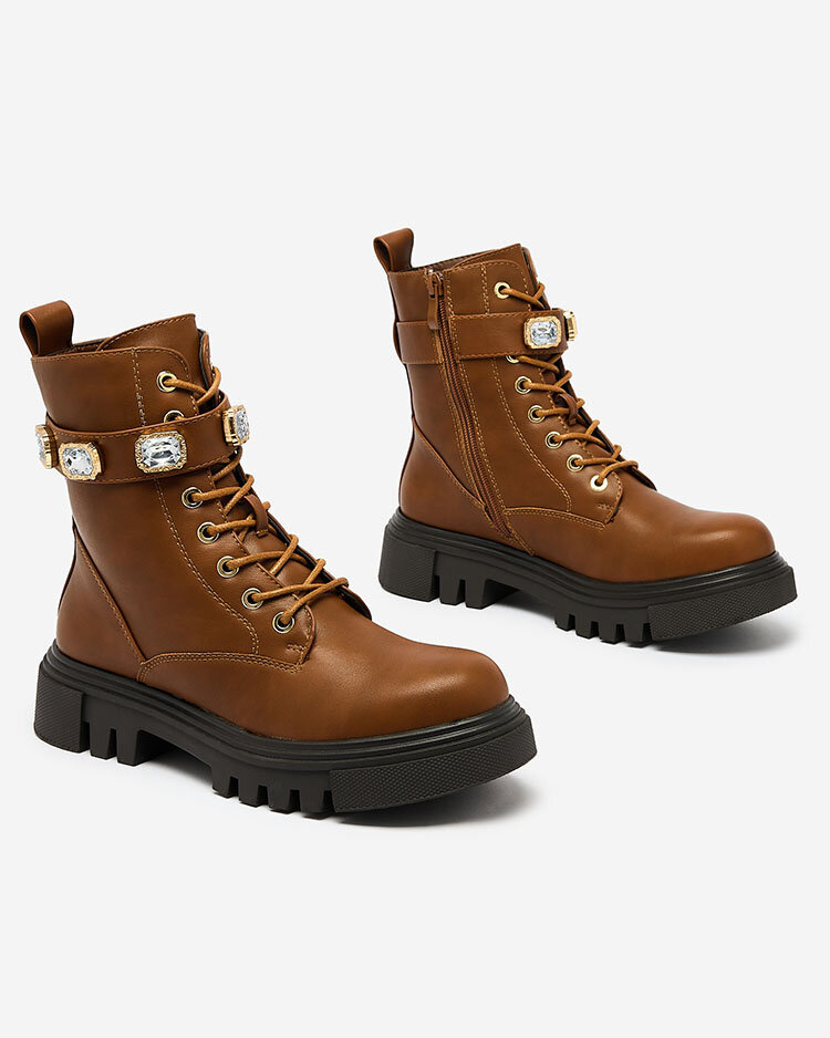 Resti Brown women&#039;s Futiti flat heel bagger boots