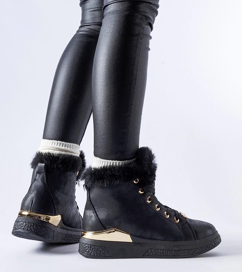 Gemre Sneakersi înalte negre izolate Pielungo