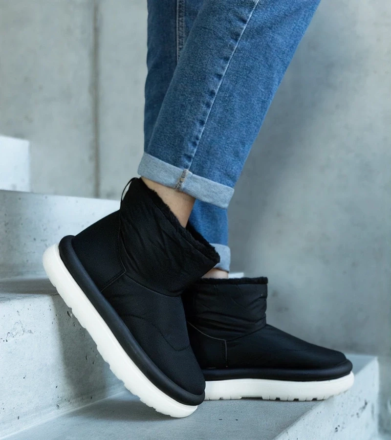 marka niezdefiniowana Black warm platform snow boots from Cores