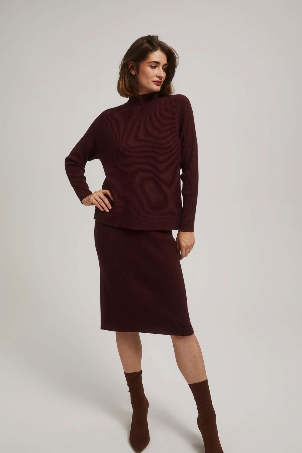 Marisse Batwing Turtleneck Sweater