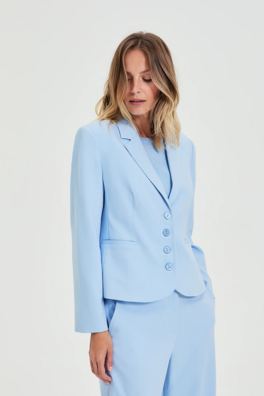 Sacou damă Marisse L-MR-4919 albastru deschis