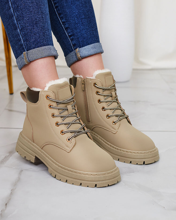 Resti Gray-brown women&#039;s insulated trapper boots Radoras