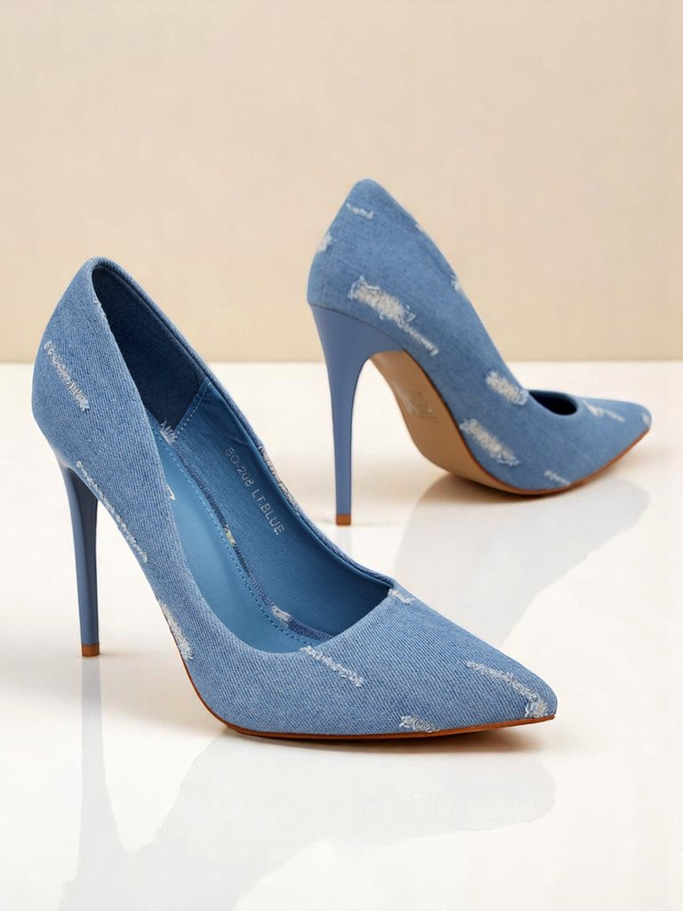 Resti Royal Fashion Women's Denim High Heel Pumps