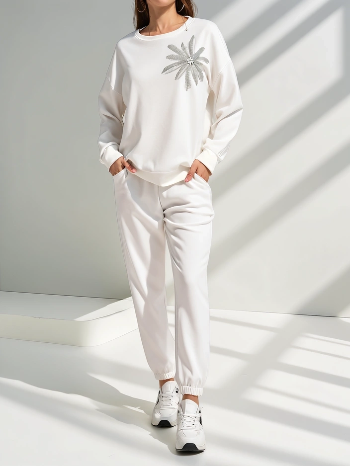 Resti Women's viscose set with a flower