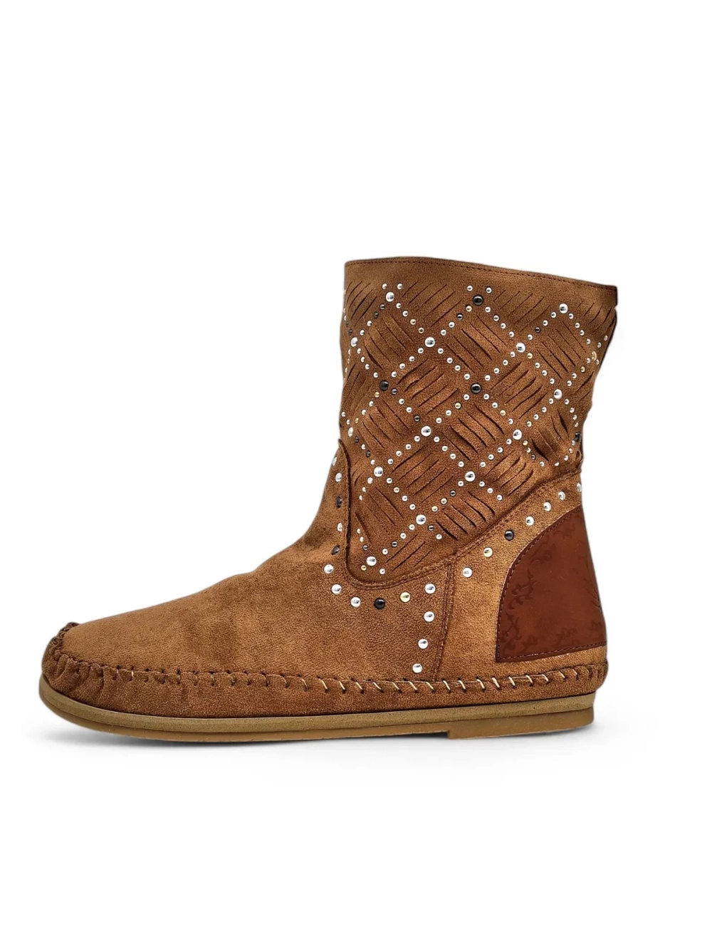 Resti Women's ankle boots with low wedge and studs Indian Style