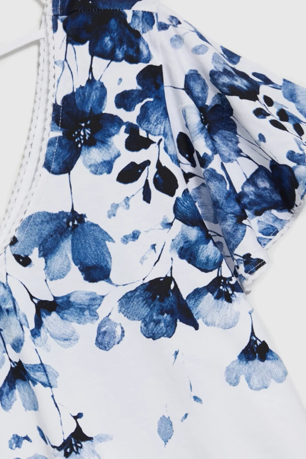 Marisse White Cotton Floral Blouse