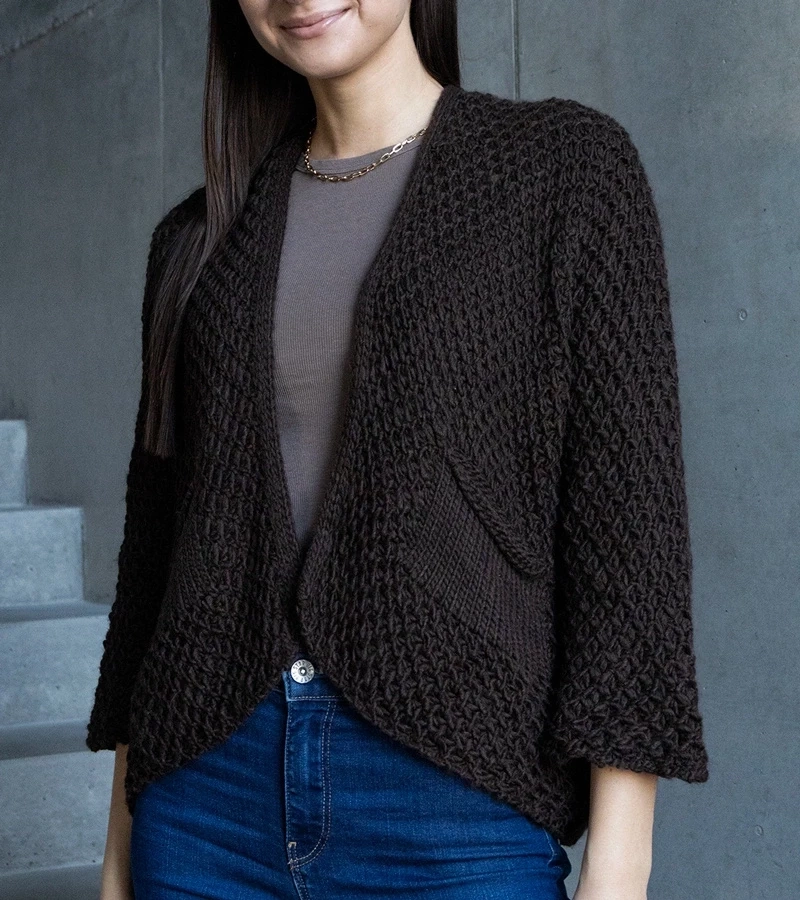 UR/CEO Brown open front cardigan Nira