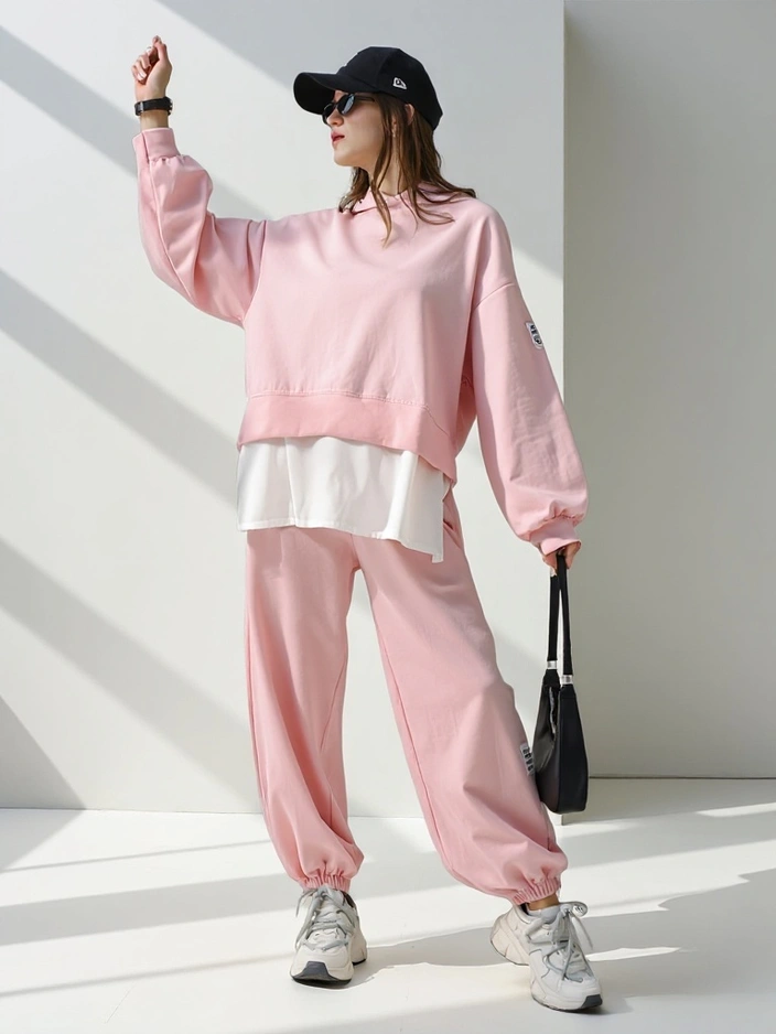 Resti Women's cotton set with a shirt-like insert