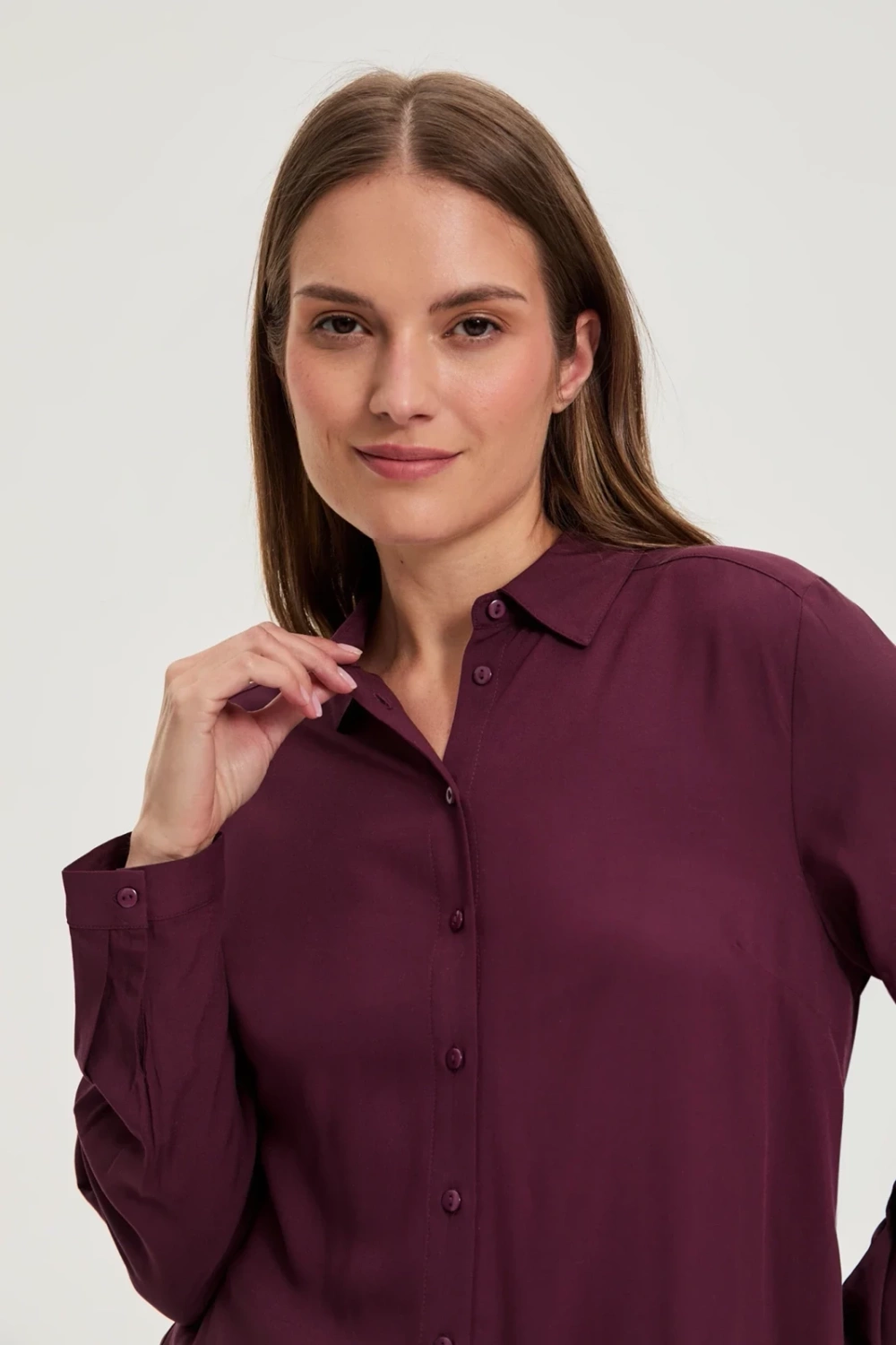 Marisse WOMEN'S SHIRT Z-KO-4822 BURGUNDY