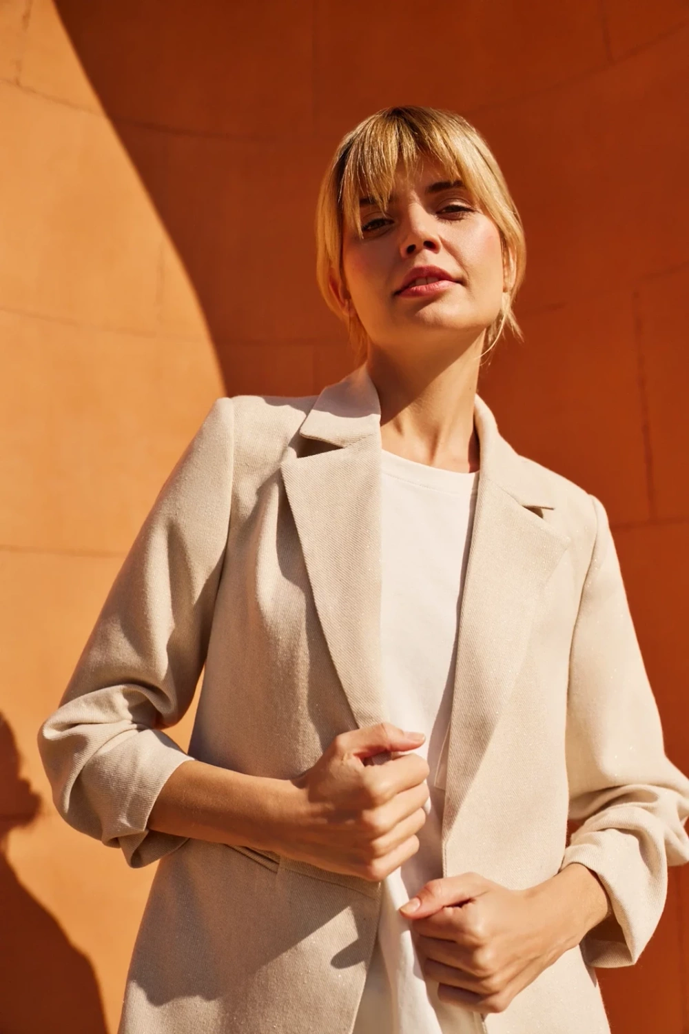 Marisse Women&#039;s Jacket L-Mr-4610 Off White