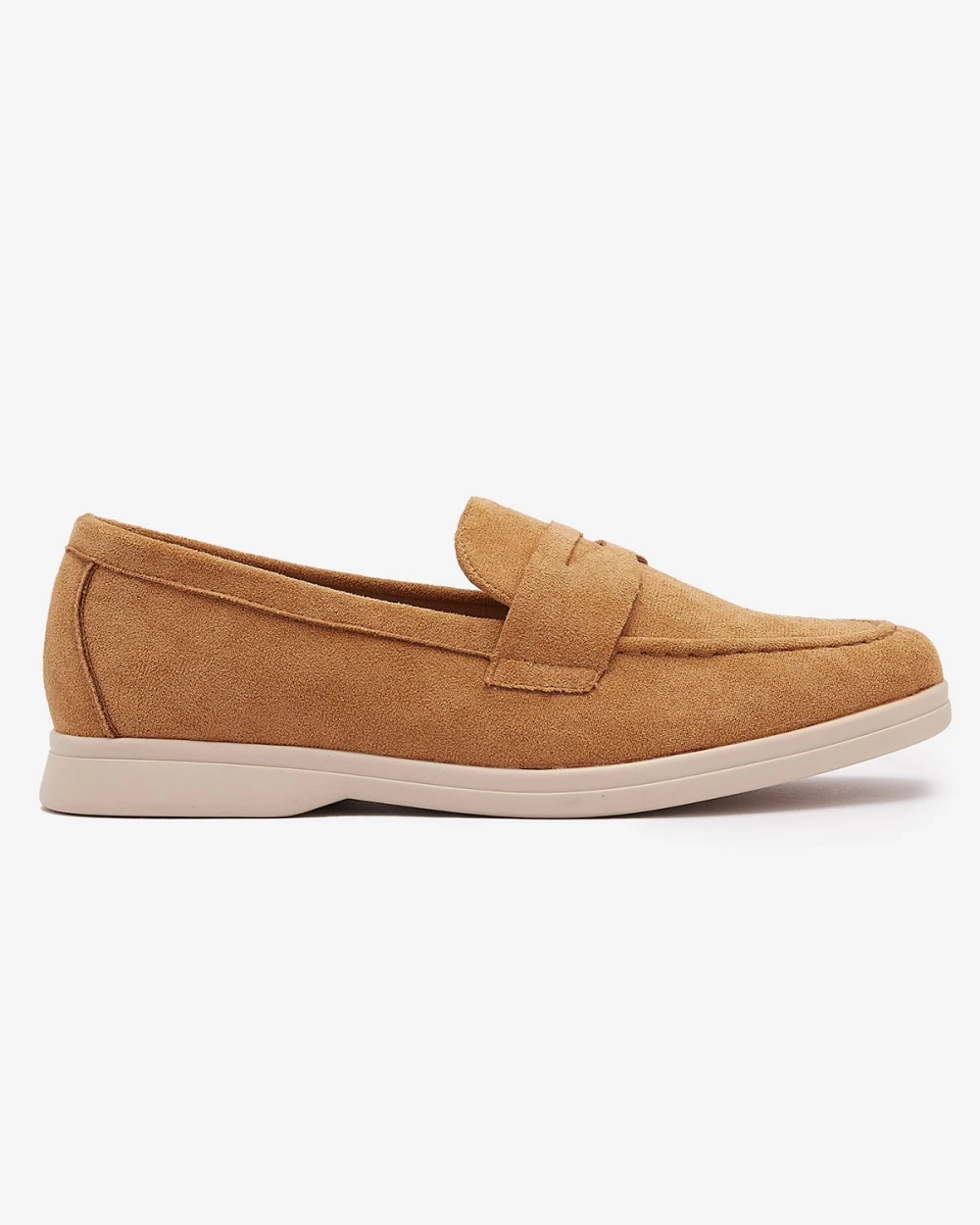 Resti Women's eco-suede moccasins in camel color Daffer- Footwear